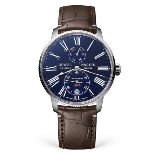 Marine Torpilleur Stainless Steel / Blue Enamel / Alligator