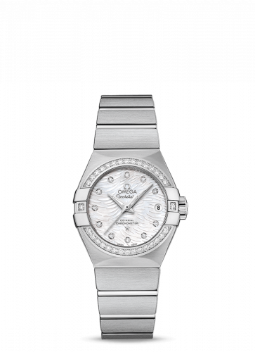 Constellation Co-Axial 27 Brushed Stainless Steel / Diamond / White MOP