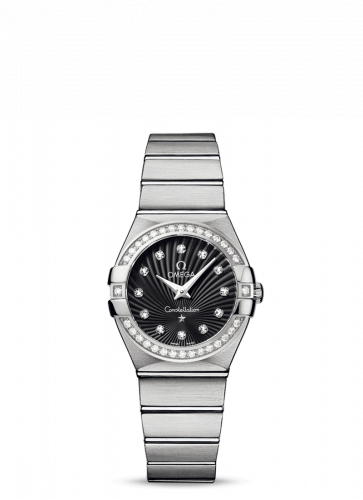 Constellation Quartz 27 Brushed Stainless Steel / Diamond / Black Supernova