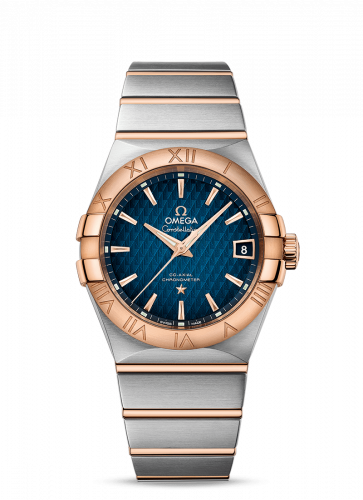 Constellation Co-Axial 38 Stainless Steel / Red Gold / Blue Lozenge
