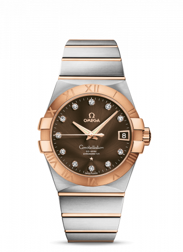 Constellation Co-Axial 38 Stainless Steel / Red Gold / Brown