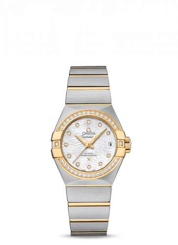 Constellation Co-Axial 27 Brushed Stainless Steel / Yellow Gold / Diamond / MOP