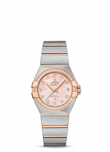 Constellation Co-Axial 27 Brushed Stainless Steel / Red Gold / Diamond / Pink MOP