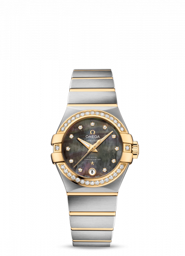Constellation Co-Axial 27 Brushed Stainless Steel / Yellow Gold / Diamond / Tahiti MOP