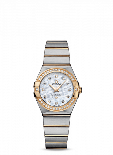 Constellation Quartz 27 Brushed Stainless Steel / Yellow Gold  / Diamond / MOP