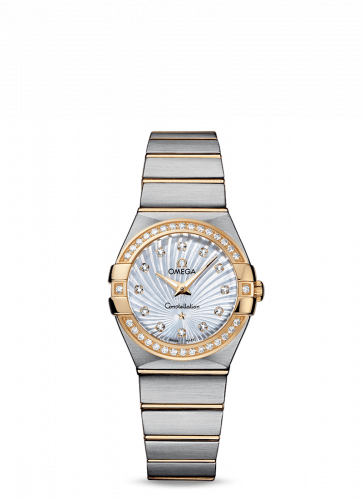 Constellation Quartz 27 Brushed Stainless Steel / Yellow Gold / Diamond / MOP Supernova