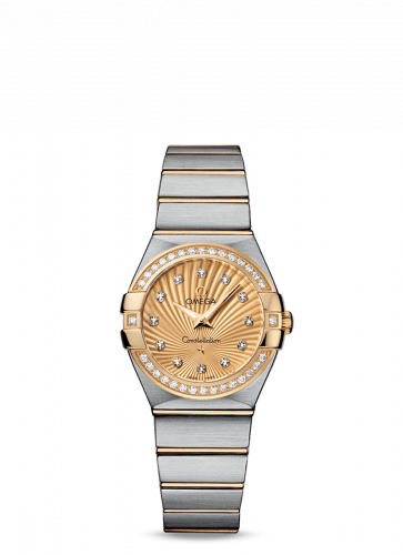 Constellation Quartz 27 Brushed Stainless Steel / Yellow Gold / Diamond / Champagne Supernova