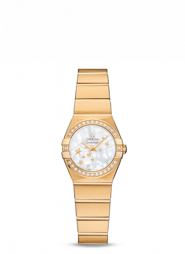 Constellation Quartz 24 Brushed Yellow Gold / Diamond / MOP Stars