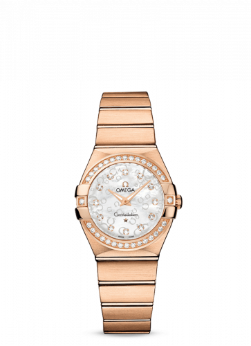 Constellation Quartz 27 Brushed Red Gold / Diamond / MOP Omega