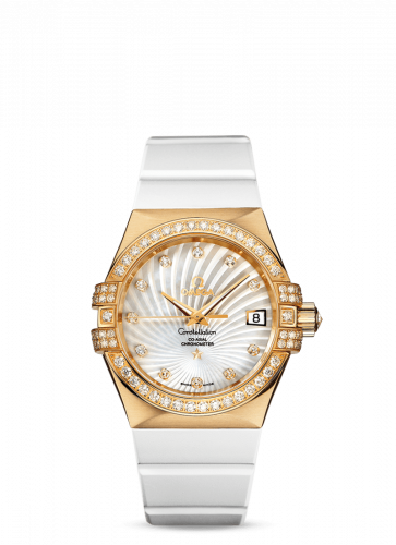 Constellation Co-Axial 35 Yellow Gold / Diamond / MOP Supernova / Rubber