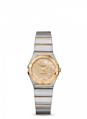 Constellation Quartz 24 Brushed Stainless Steel / Yellow Gold / Champagne MOP