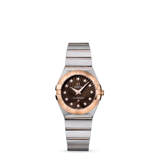 Constellation Quartz 27 Brushed Stainless Steel / Red Gold / Brown Supernova