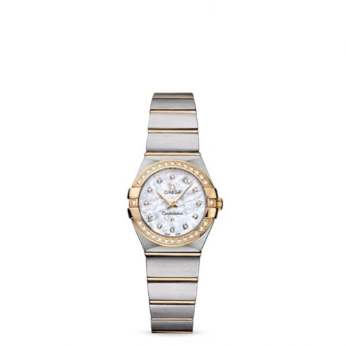 Constellation Quartz 24 Brushed Stainless Steel / Yellow Gold / Diamond / MOP