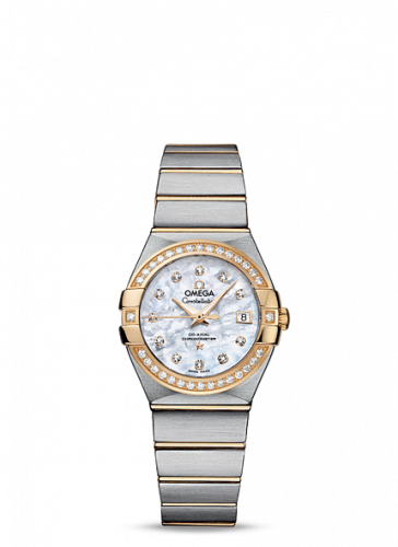Constellation Co-Axial 27 Brushed Stainless Steel / Yellow Gold / Diamond / MOP