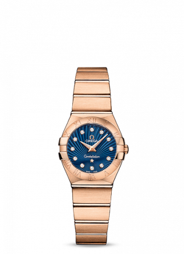 Constellation Quartz 24 Brushed Red Gold / Blue Supernova