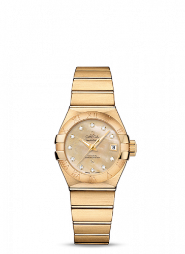 Constellation Co-Axial 27 Brushed Yellow Gold / Champagne MOP