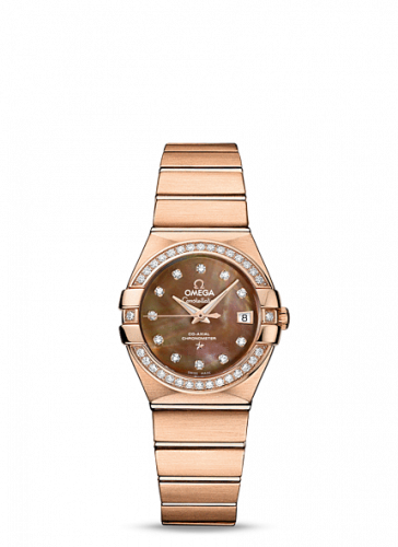 Constellation Co-Axial 27 Brushed Red Gold / Diamond / Brown MOP