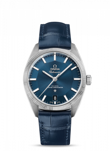 Globemaster Stainless Steel / Blue / Leather