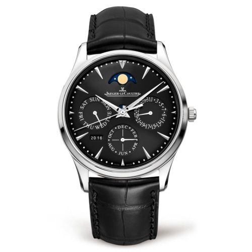Master Ultra Thin Perpetual Stainless Steel / Black / Alligator