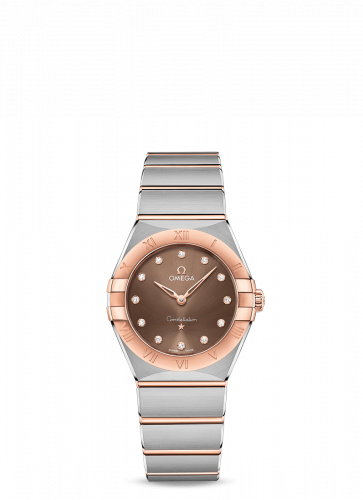 Constellation Manhattan 28 Quartz Stainless Steel / Sedna Gold / Brown - Diamond