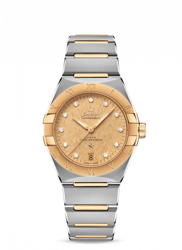 Constellation Master Chronometer 36 Stainless Steel / Yellow Gold / Champagne - Diamond / Bracelet