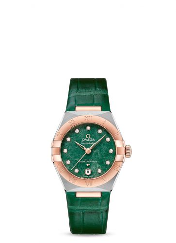 Constellation Manhattan 29 Co-Axial Master Chronometer Stainless Steel / Sedna Gold / Green Aventurine