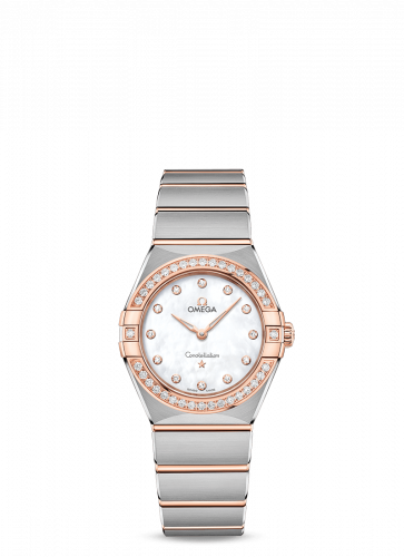 Constellation Manhattan 28 Quartz Stainless Steel / Sedna Gold / MOP / Diamond