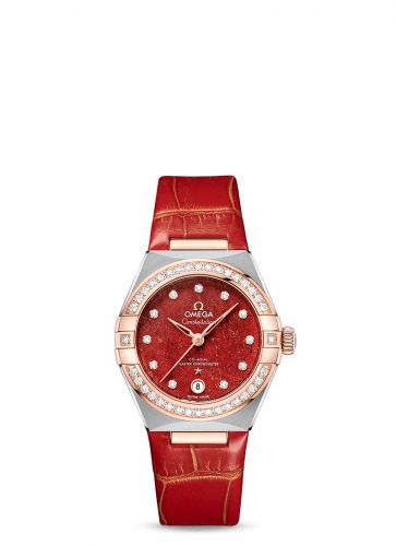Constellation Manhattan 29 Co-Axial Master Chronometer Stainless Steel / Sedna Gold / Diamond / Red Aventurine