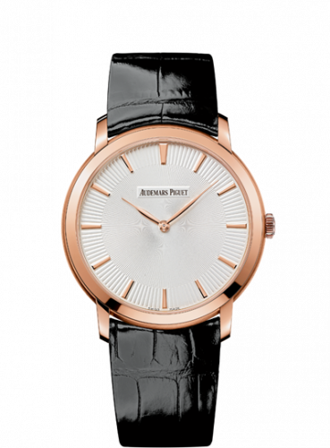 Jules Audemars 15180 Extra-Thin Pink Gold / Silver Guilloche d'Occasion