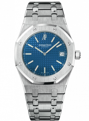 Royal Oak Extra-Thin Stainless Steel / Blue