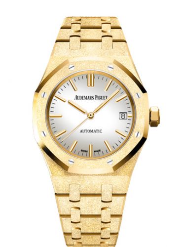 Royal Oak 15454 Selfwinding Frosted Yellow Gold / Silver