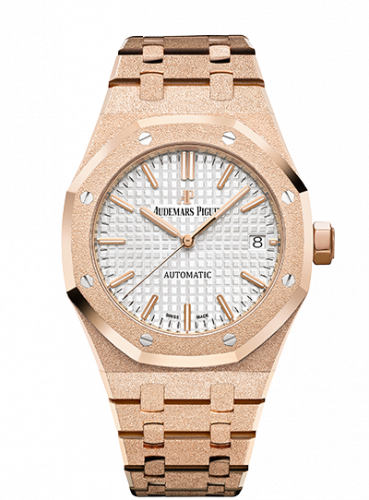 Royal Oak 15454 Selfwinding Frosted Pink Gold / Silver