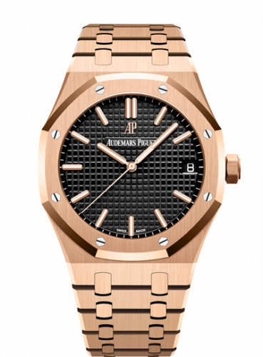 Royal Oak 15500 Pink Gold / Black