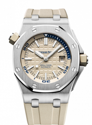 Royal Oak Offshore Diver Stainless Steel / Beige