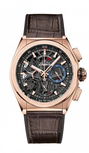 Defy El Primero 21 Rose Gold / Skeleton / Alligator