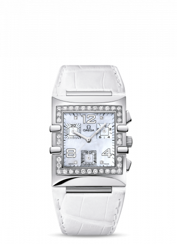 Constellation Quadra Quartz 28 Chronograph Stainless Steel / Diamond / MOP/ Alligator