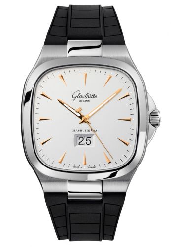 Seventies Panorama Date Silver / Rubber / Folding