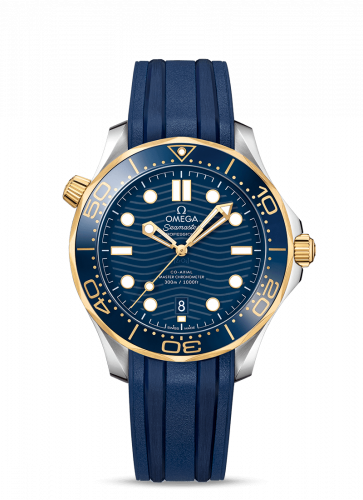 Seamaster Diver 300M Master Co-Axial 42 Stainless Steel / Yellow Gold / Blue / Rubber