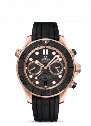 Seamaster Diver 300M Master Co-Axial Chronograph 44 Sedna Gold / Black / Rubber
