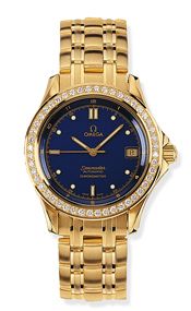Seamaster 120M Automatic 36.25 Yellow Gold / Diamond / Blue