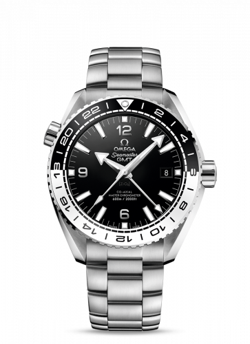 Seamaster Planet Ocean 600M Co-Axial 43.5 Master Chronometer GMT Stainless Steel / Black White / Bracelet