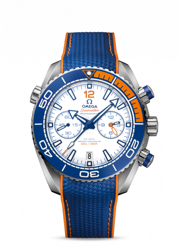Seamaster Planet Ocean 600M Co-Axial 45.5 Master Chronometer Chronograph Stainless Steel / White / Rubber / Michael Phelps