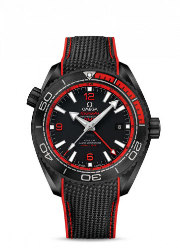 Seamaster Planet Ocean 600M Co-Axial 45.5 Master Chronometer GMT Deep Black Red