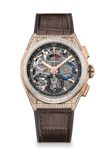 Defy El Primero 21 Rose Gold / Diamond / Skeleton / Alligator