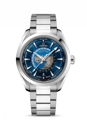 Seamaster Aqua Terra 150M Master Chronometer 43 Worldtimer Stainless Steel / Blue / Bracelet