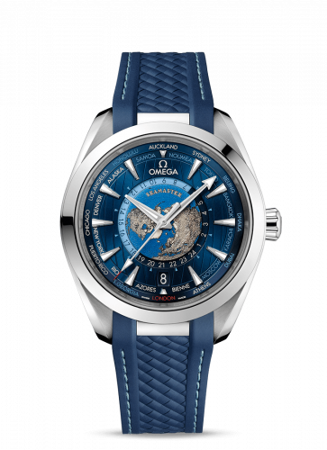 Seamaster Aqua Terra 150M Master Chronometer 43 Worldtimer Stainless Steel / Blue / Rubber