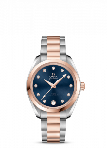 Seamaster Aqua Terra 150M Master Chronometer 34 Stainless Steel / Sedna Gold / Blue / Bracelet
