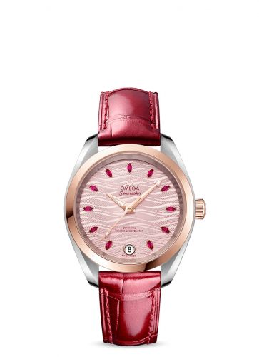 Seamaster Aqua Terra 150M Master Chronometer 34 Stainless Steel / Sedna Gold / Pink - Ruby / Alligator