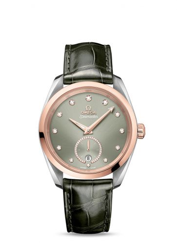 Seamaster Aqua Terra 150M Master Chronometer Small Seconds 38 Stainless Steel / Sedna Gold / Green - Diamond / Alligator