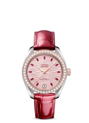 Seamaster Aqua Terra 150M Master Chronometer 34 Stainless Steel / Sedna Gold / Diamond / Pink - Ruby / Alligator
